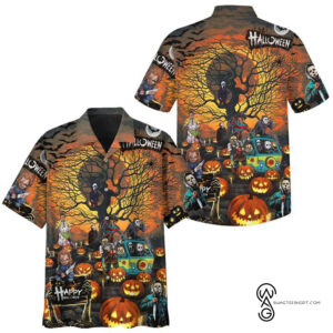 Friday The 13th Jason Michael Myers And Friends Halloween Casual Beach Full Printing Hawaiian Shirt Vesles2014S