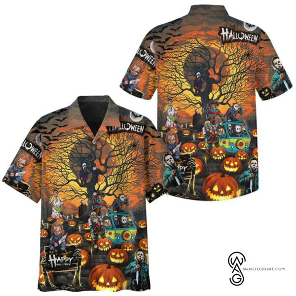 Friday The 13th Jason Michael Myers And Friends Halloween Casual Beach Full Printing Hawaiian Shirt Vesles2014S