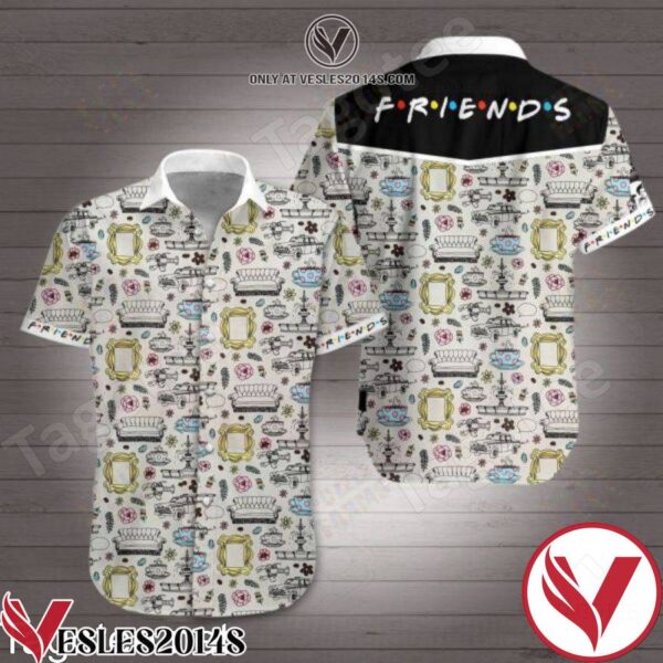 Friends Forever Sketch Icons Tv Show Hawaiian Shirt, Unique Gifts For Friends - Vesles2014S 1