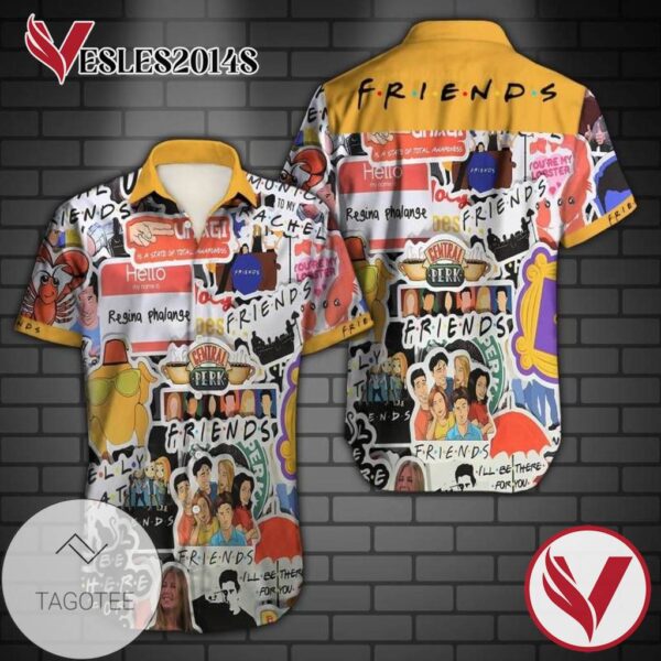 Friends Hawaiian Graphic Print Short Sleeve Hawaiian Casual Shirt Vesles2014S 1