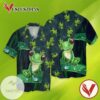 Frog Green For men And Women Graphic Print Short Sleeve Hawaiian Casual Shirt Vesles2014S