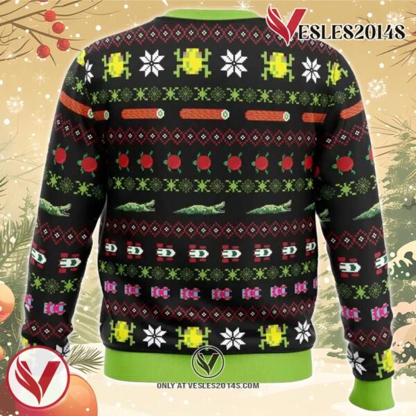 Frogs, Logs & Automobiles Frogger Ugly Christmas Sweater, Unique Christmas Gift For Fans - Vesles2014S 1