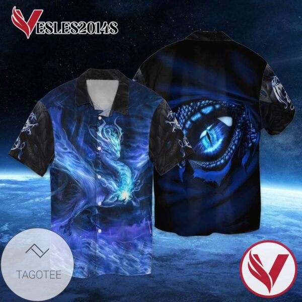 Frost Dragon For men And Women Graphic Print Short Sleeve Hawaiian Casual Shirt Vesles2014S 1