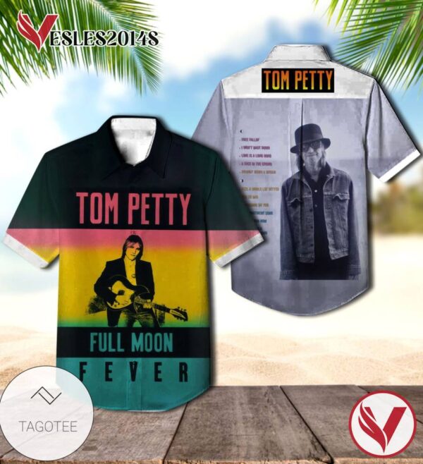Full Moon Fever Album Cover By Tom Petty And The Heartbreakers Hawaiian Shirt, Best Gift For Music Lovers Vesles2014S