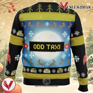 Full Moon Odd Taxi Ugly Christmas Sweater, Unique Christmas Gift For Fans - Vesles2014S 1