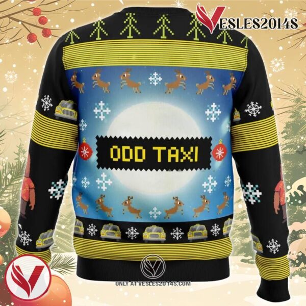 Full Moon Odd Taxi Ugly Christmas Sweater, Unique Christmas Gift For Fans - Vesles2014S 1