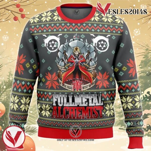 Fullmetal Alchemist Alt Ugly Christmas Sweater, Unique Christmas Gift For Fans - Vesles2014S