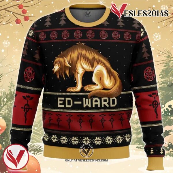 Fullmetal Alchemist Chimera Nina Tucker Ed-ward Ugly Christmas Sweater, Unique Christmas Gift For Fans - Vesles2014S