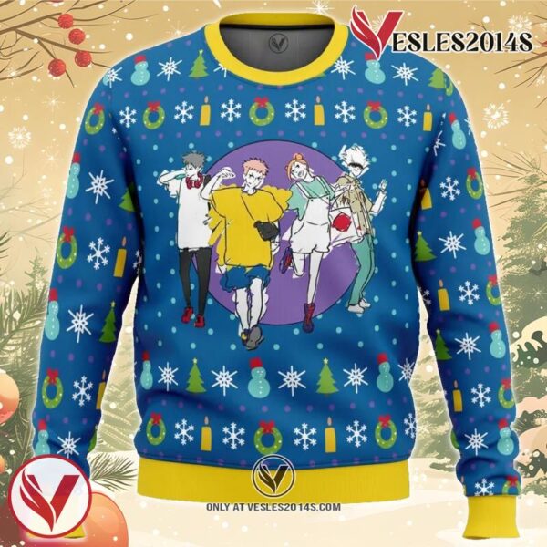 Fun Walk Jujutsu Kaisen Ugly Christmas Sweater, Unique Christmas Gift For Fans - Vesles2014S
