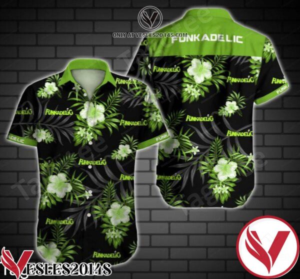 Funkadelic Neon Green Black Hawaiian Shirt, Unique Gifts For Friends - Vesles2014S 1