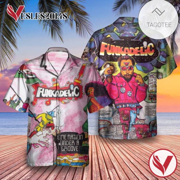 Funkadelic One Nation Under A Groove Album Cover Hawaiian Shirt, Best Gift For Music Lovers Vesles2014S