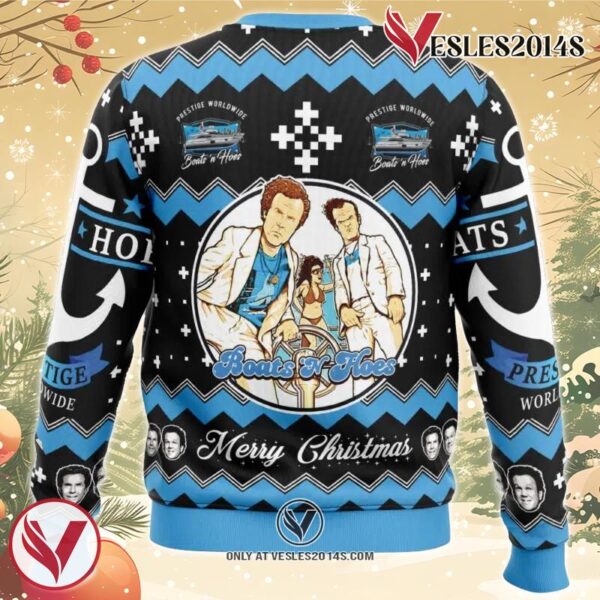 Funny Cool Boats and Hoes Ugly Christmas Sweater, Unique Christmas Gift For Fans - Vesles2014S 1