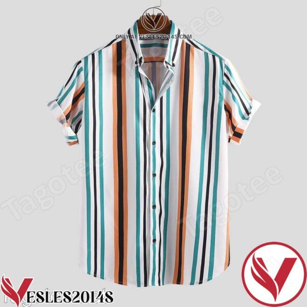 Funny Multicolor Striped Hawaiian Shirt, Unique Gifts For Friends - Vesles2014S 1
