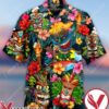 Funny Tiki Tiki Colorful Hibiscus Flowers Tropical Hawaiian Shirt, Unique Gifts For Friends - Vesles2014S 1