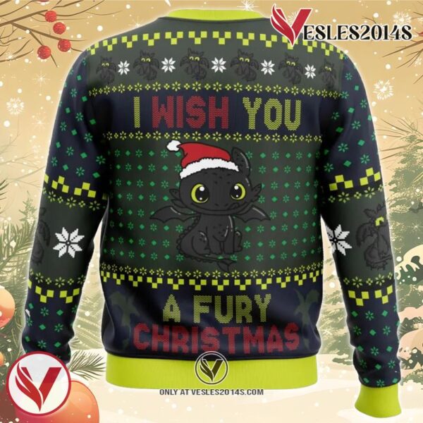 Fury Christmas Toothless Ugly Christmas Sweater, Unique Christmas Gift For Fans - Vesles2014S 1