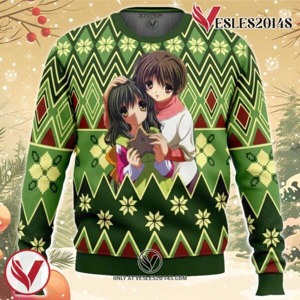 Fuuko and Kouko Christmas Clannad Ugly Christmas Sweater, Unique Christmas Gift For Fans - Vesles2014S