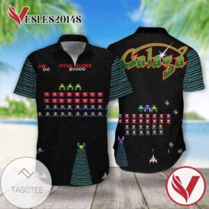 Galaga gubbi Print Short Sleeve Hawaiian Casual Shirt Vesles2014S