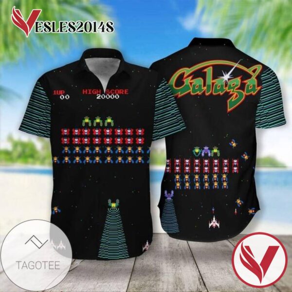 Galaga gubbi Print Short Sleeve Hawaiian Casual Shirt Vesles2014S