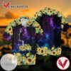 Galaxy Cat With Sunflowers For Men And Women Graphic Print Short Sleeve Hawaiian Casual Shirt Vesles2014S