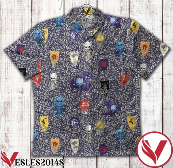 Game Of Thrones Banner Blue Florentine Hawaiian Shirt, Unique Gifts For Friends - Vesles2014S 1