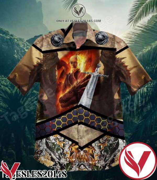Game Of Thrones Daenerys Targaryen Sword Hawaiian Shirt, Unique Gifts For Friends - Vesles2014S 1