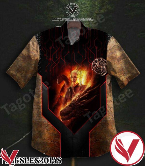 Game Of Thrones Poster Dragon Daenerys Targaryen Hawaiian Shirt, Unique Gifts For Friends - Vesles2014S 1