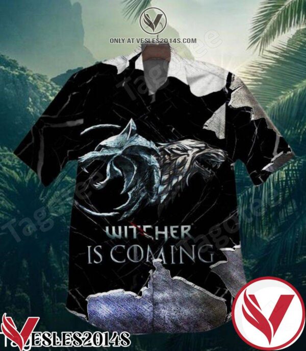 Game Of Thrones Witcher Is Coming Black Hawaiian Shirt, Unique Gifts For Friends - Vesles2014S 1