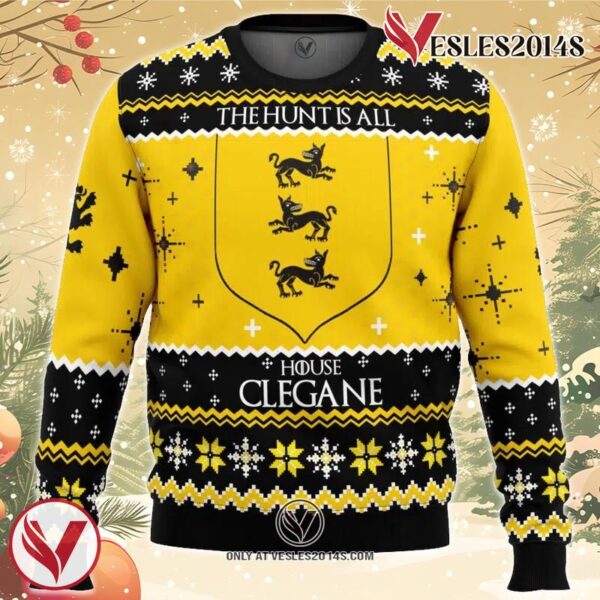 Game of Thrones House Clegane Ugly Christmas Sweater, Unique Christmas Gift For Fans - Vesles2014S