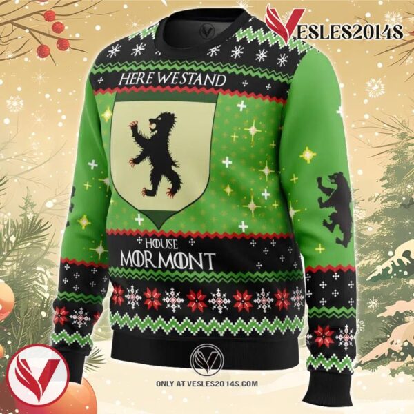 Game of Thrones House Mormont Ugly Christmas Sweater, Unique Christmas Gift For Fans - Vesles2014S 1