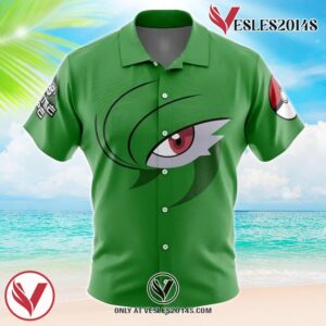 Gardevoir Face Pokemon Button Up  Hawaiian Shirt
