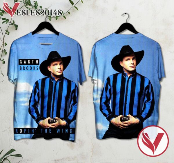 Garth Brooks Ropin' The Wind Album Cover Shirt, Perfect Gifts For Music Lovers - Vesles2014S
