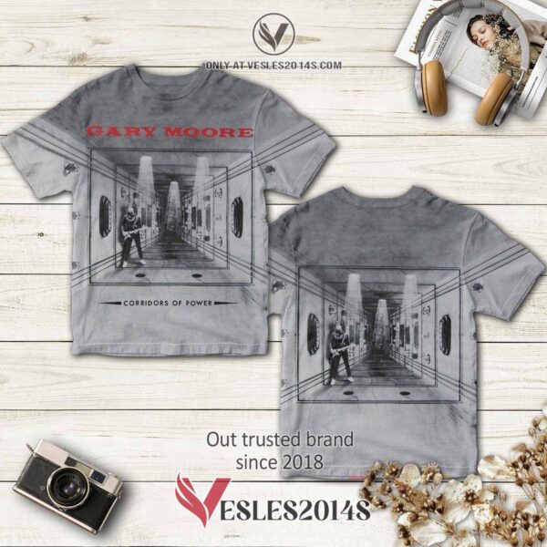 Gary Moore Corridors Of Power Album 3D T-Shirt, Perfect Gifts For Music Lovers - Vesles2014S