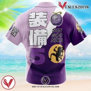 Gear 5th Luffy V5 One Piece Hawaiian Button Up Shirt, Perfect Gifts For Anime Lovers - Vesles2014S 1