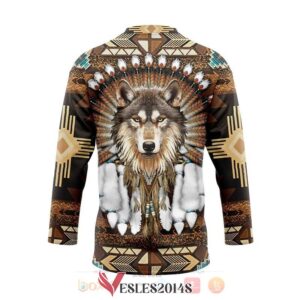 Gearhuman Native American Wolf Hockey Jersey, Trending Gifts For Fans - Vesles2014s 1