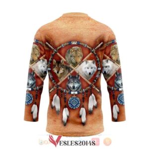 Gearhuman Native American Wolves Dreamcatcher Hockey Jersey, Trending Gifts For Fans - Vesles2014s 1