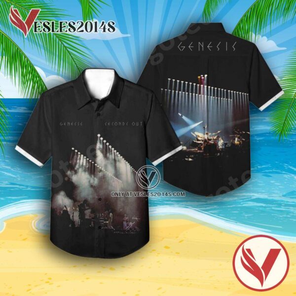 Genesis Seconds Out Album Cover Hawaiian Shirt, Unique Gifts For Music Lovers - Vesles2014S