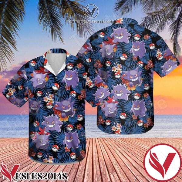 Gengar Pokemon Hawaiian Shirt, Unique Gifts For Friends - Vesles2014S 1