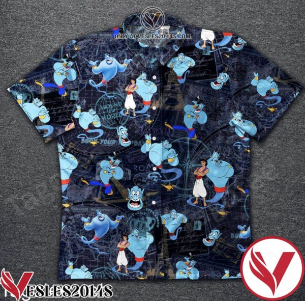 Genie Aladdin Around The World Hawaiian Shirt, Unique Gifts For Friends - Vesles2014S 1