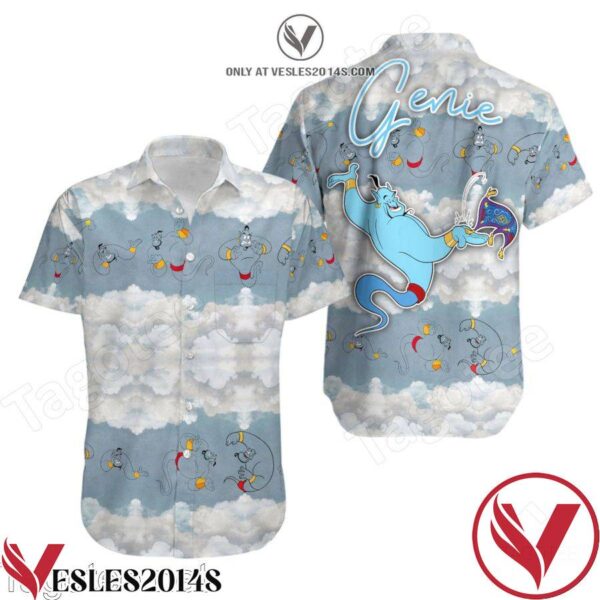Genie Aladdin Disney Hawaiian Summer Tropical Hawaiian Shirt, Unique Gifts For Friends - Vesles2014S 1
