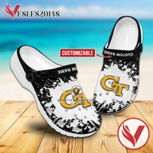 Georgia Tech Logo Custom Crocs Shoes For Men And Women, Unique Clogs Shoes For Fans - Vesles2014S