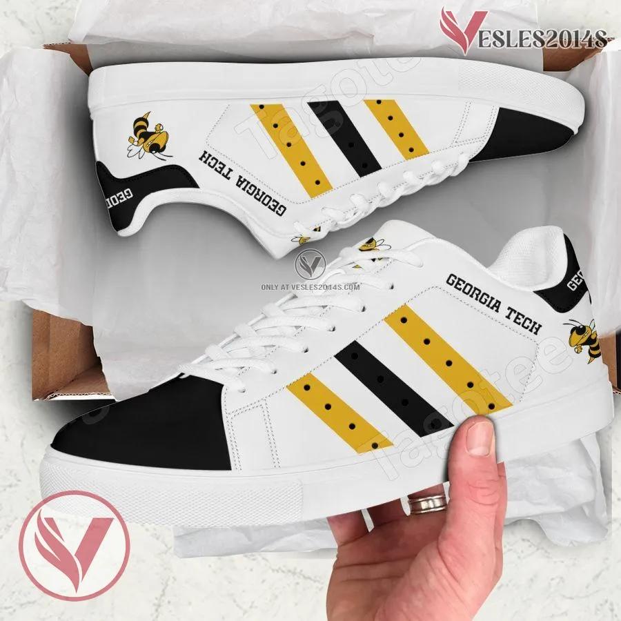 Georgia Tech Yellow Jackets Print Stan Smith Shoes, Best Sneaker For Fans - Vesles2014s 1