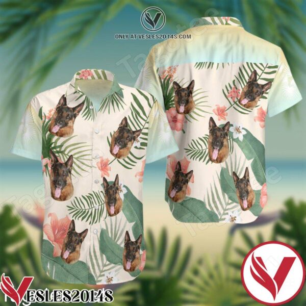 German Shepherd Dog Hawaiian Shirt And Short, Unique Gifts For Friends - Vesles2014S 1