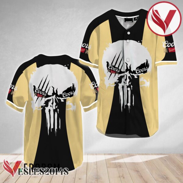 Ghost Head White Skull Coors Banquet Baseball Jersey, Perfect Gifts For Fans - Vesles2014S