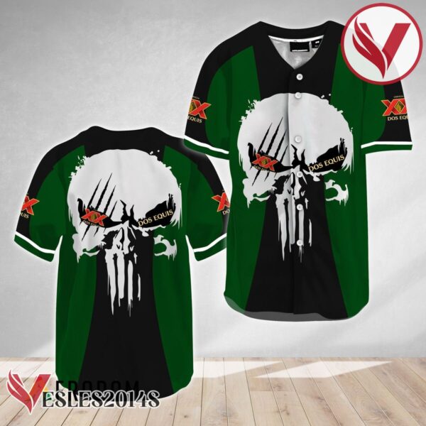 Ghost Head White Skull Dos Equis Baseball Jersey, Perfect Gifts For Fans - Vesles2014S