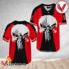 Ghost Head White Skull Jim Beam Baseball Jersey, Perfect Gifts For Fans - Vesles2014S