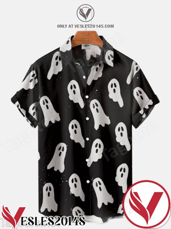 Ghost Printed Halloween Hawaiian Shirt, Unique Gifts For Friends - Vesles2014S 1