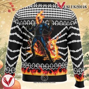 Ghost Rider Ugly Christmas Sweater, Unique Christmas Gift For Fans - Vesles2014S 1