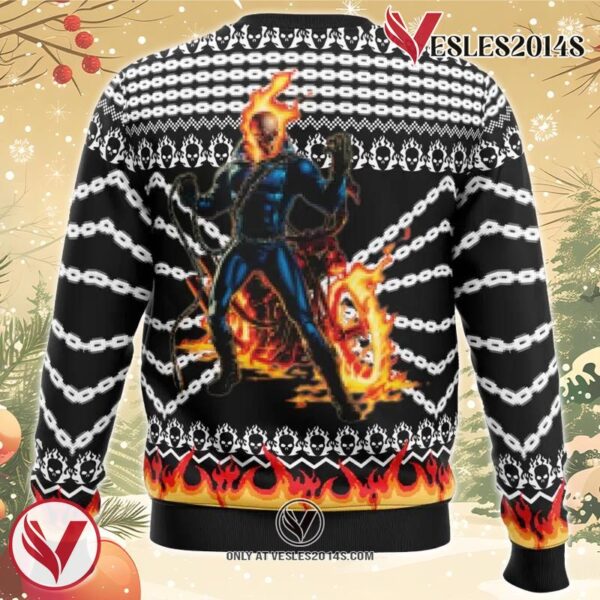 Ghost Rider Ugly Christmas Sweater, Unique Christmas Gift For Fans - Vesles2014S 1