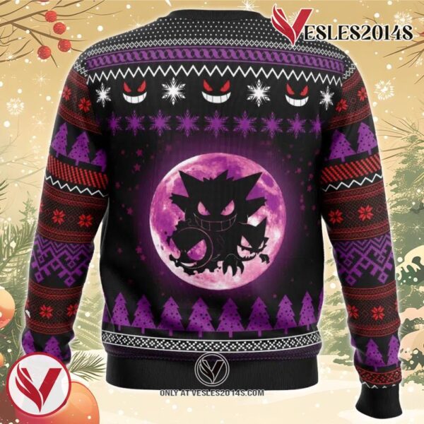 Ghost Trio Pokemon Ugly Christmas Sweater, Unique Christmas Gift For Fans - Vesles2014S 1