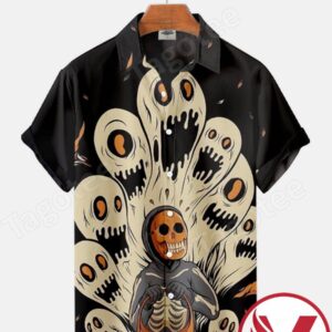 Ghoulish Fright Halloween Hawaiian Shirt, Unique Gifts For Friends - Vesles2014S 1